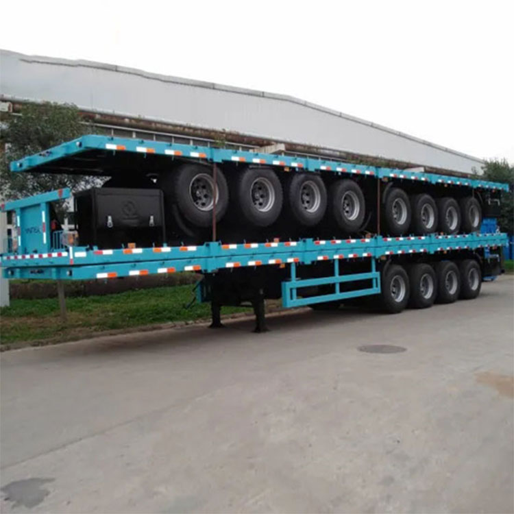 Four Axle Flatbed Semi Trailer 60T